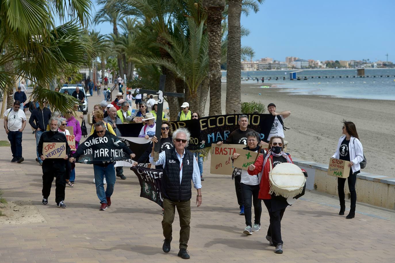 Marcha por los derechos del Mar Menor en San Javier, en imágenes