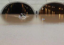 El túnel quedó completamente inundado durante la Dana de 2019.