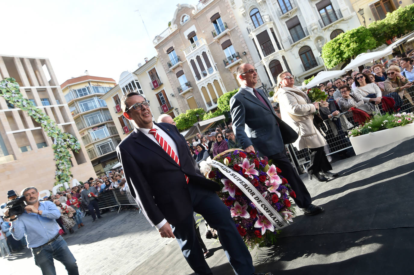 Las imágenes de la ofrenda floral a la Virgen de la Fuensanta
