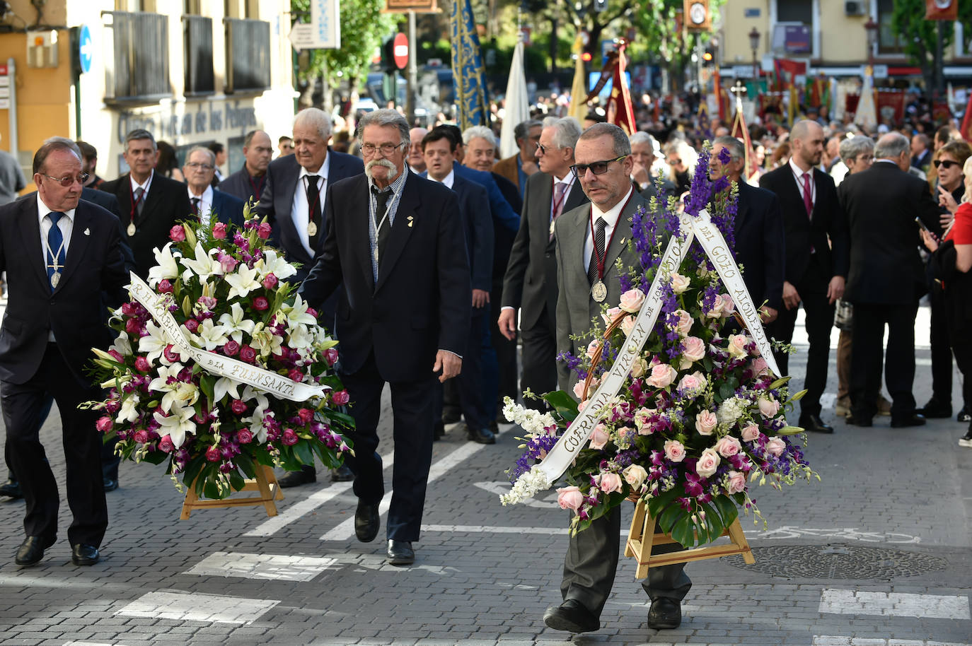 Las imágenes de la ofrenda floral a la Virgen de la Fuensanta