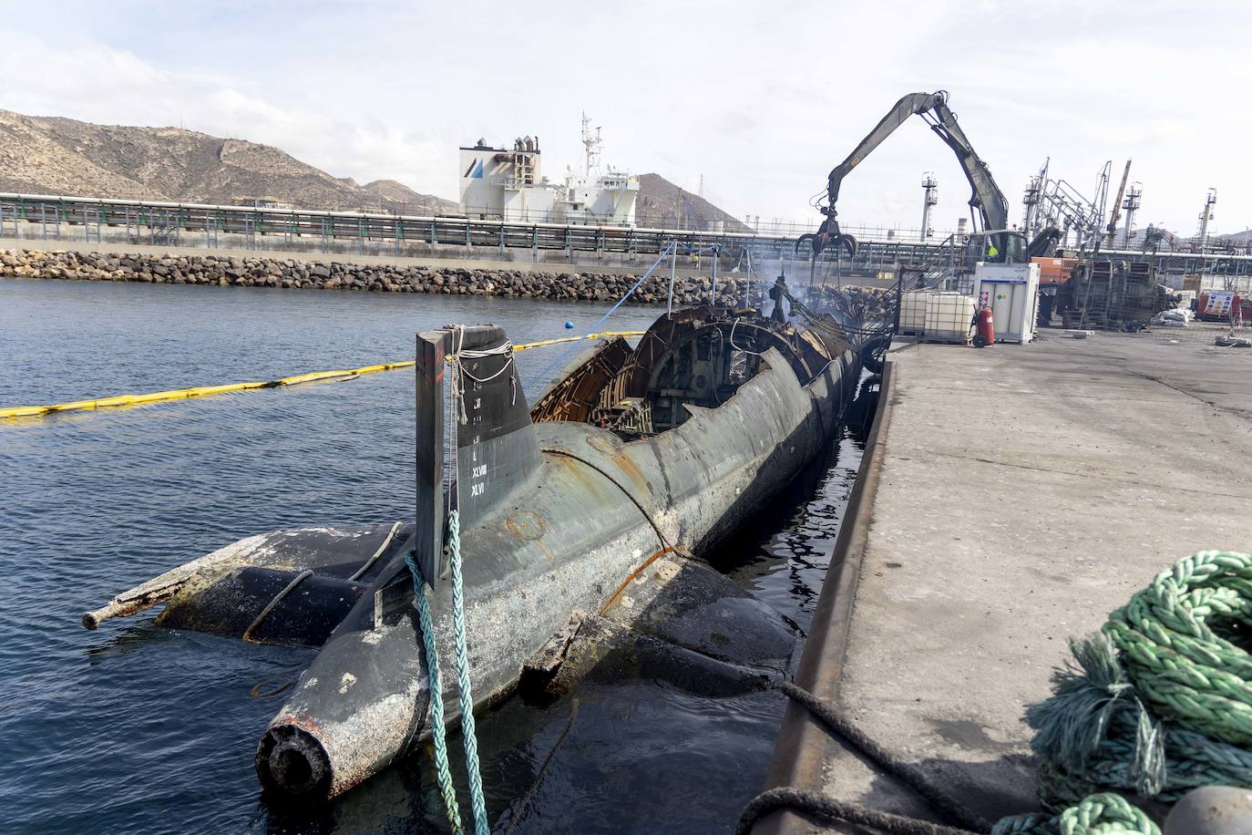 Así se desguaza el submarino &#039;Mistral&#039; en Cartagena