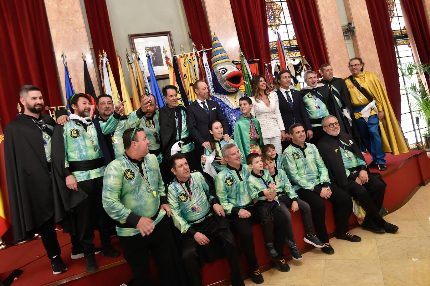 En imágenes | El recibimiento oficial de Doña Sardina y Gran Pez en el Ayuntamiento de Murcia