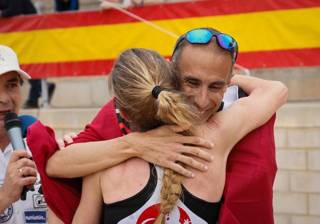 Juan Antonio Zamora, al terminar la ruta el año pasado.