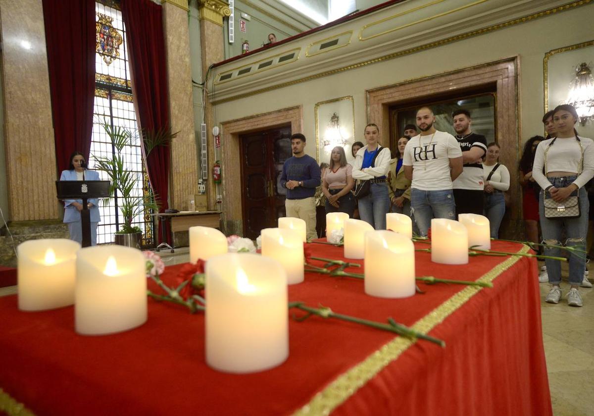 Uno de los actos celebrados este lunes en el Ayuntamiento.