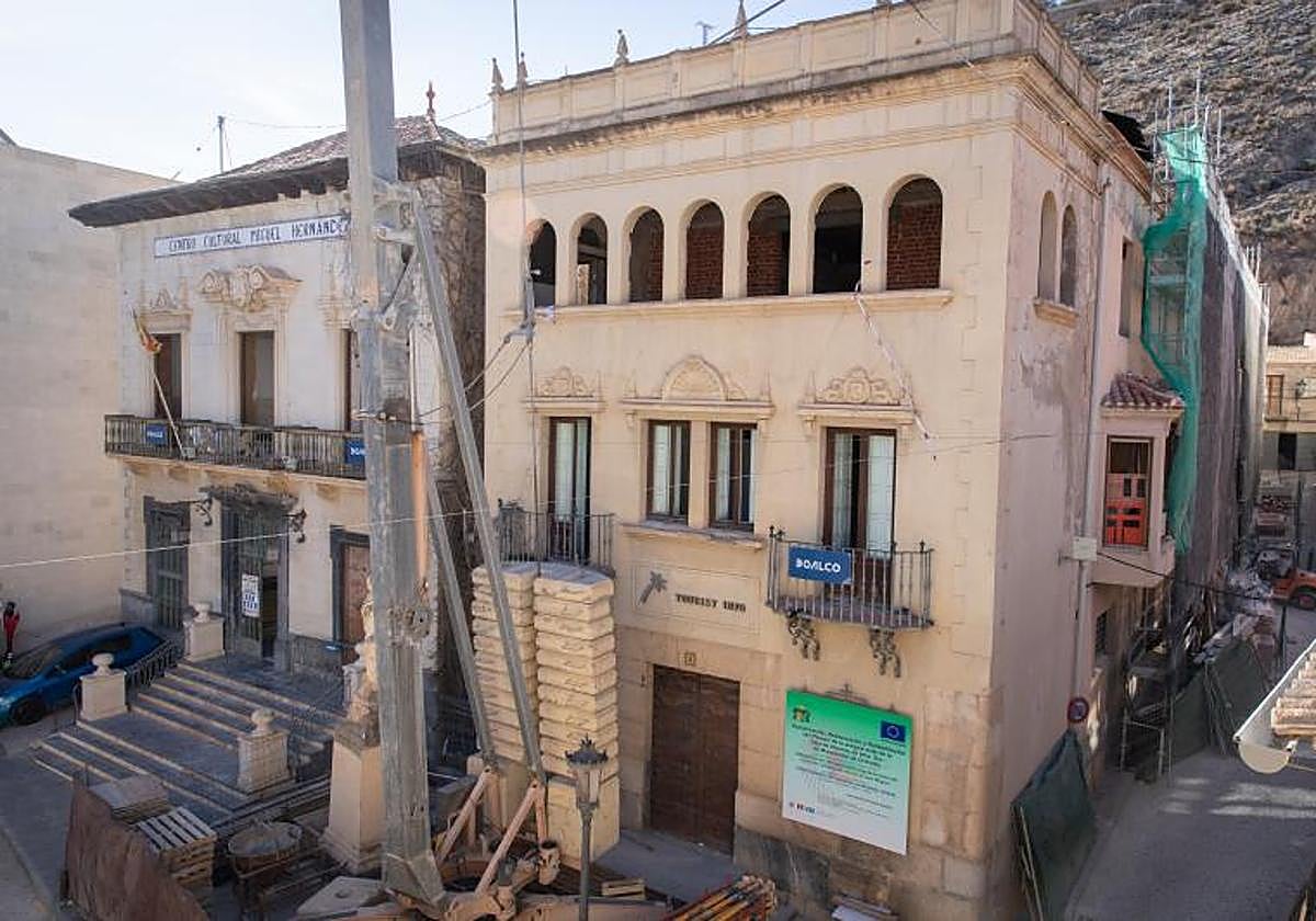 Estado de las obras en la Caja de Monserrate, el mes pasado.