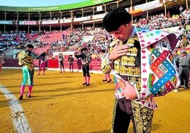 Enrique Ponce en su última corrida en Murcia en 2019.