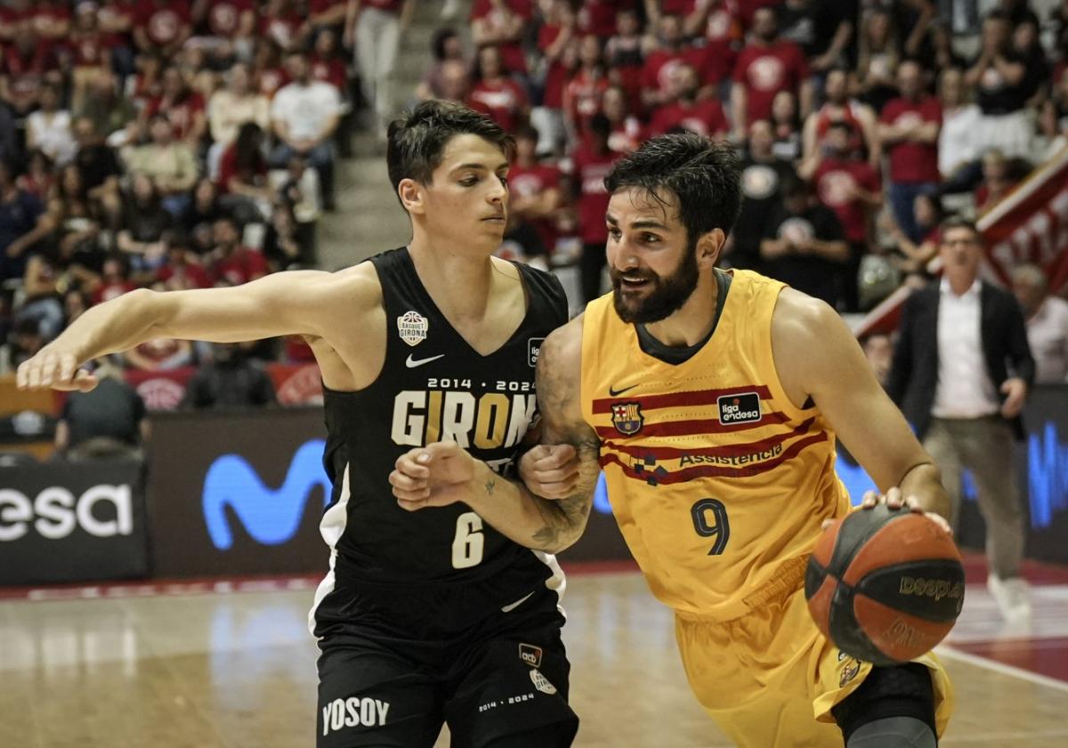 De vuelta a las pistas. Ricky Rubio, el pasado domingo ante el Girona.