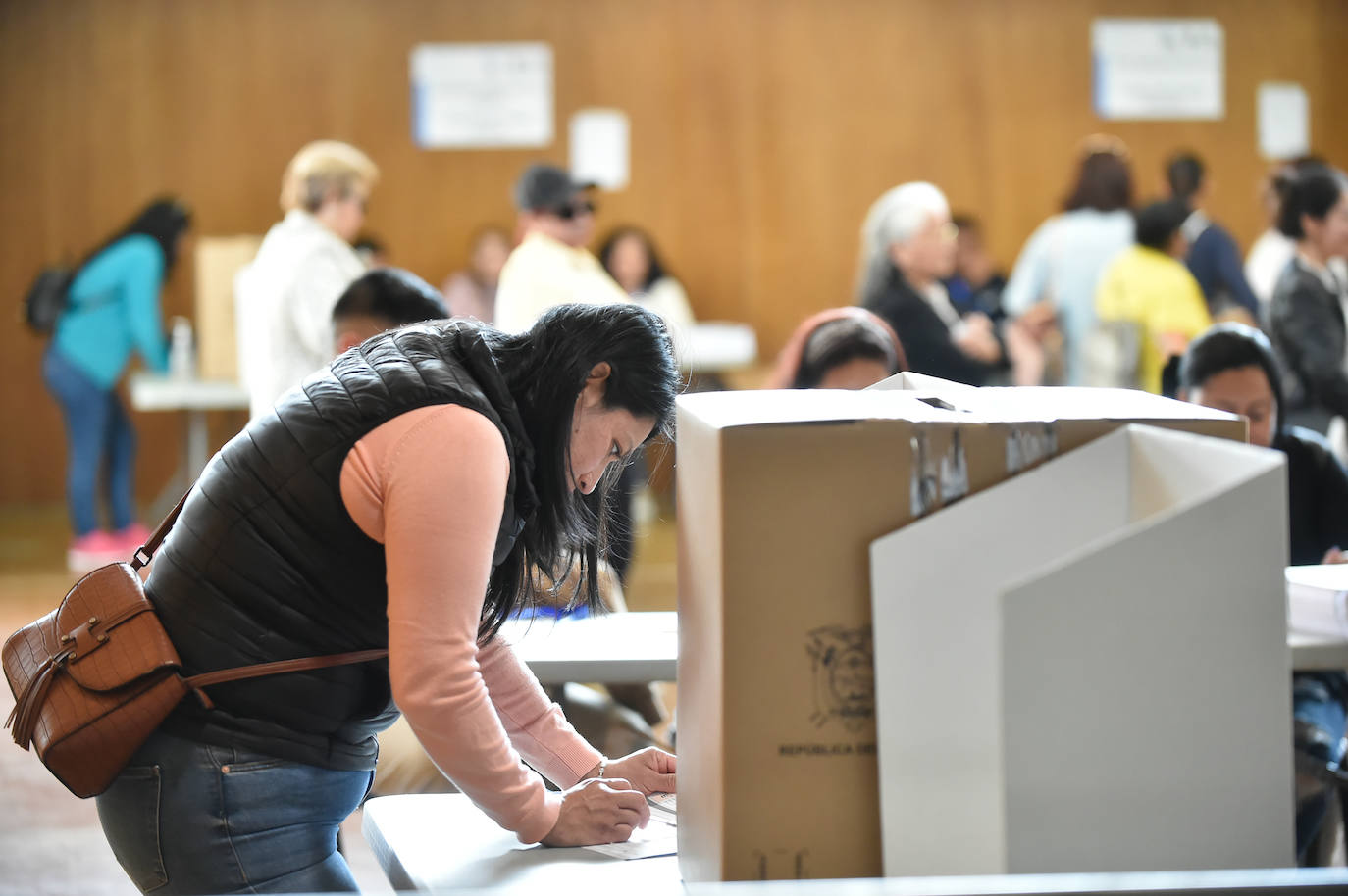 Las imágenes del voto de los ecuatorianos de la Región