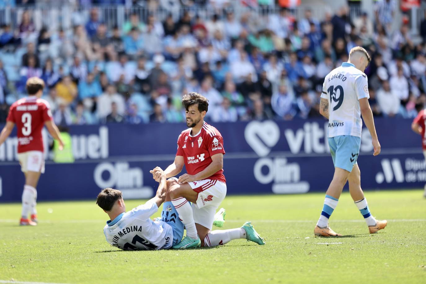 El empate del Real Murcia frente al Málaga, en imágenes