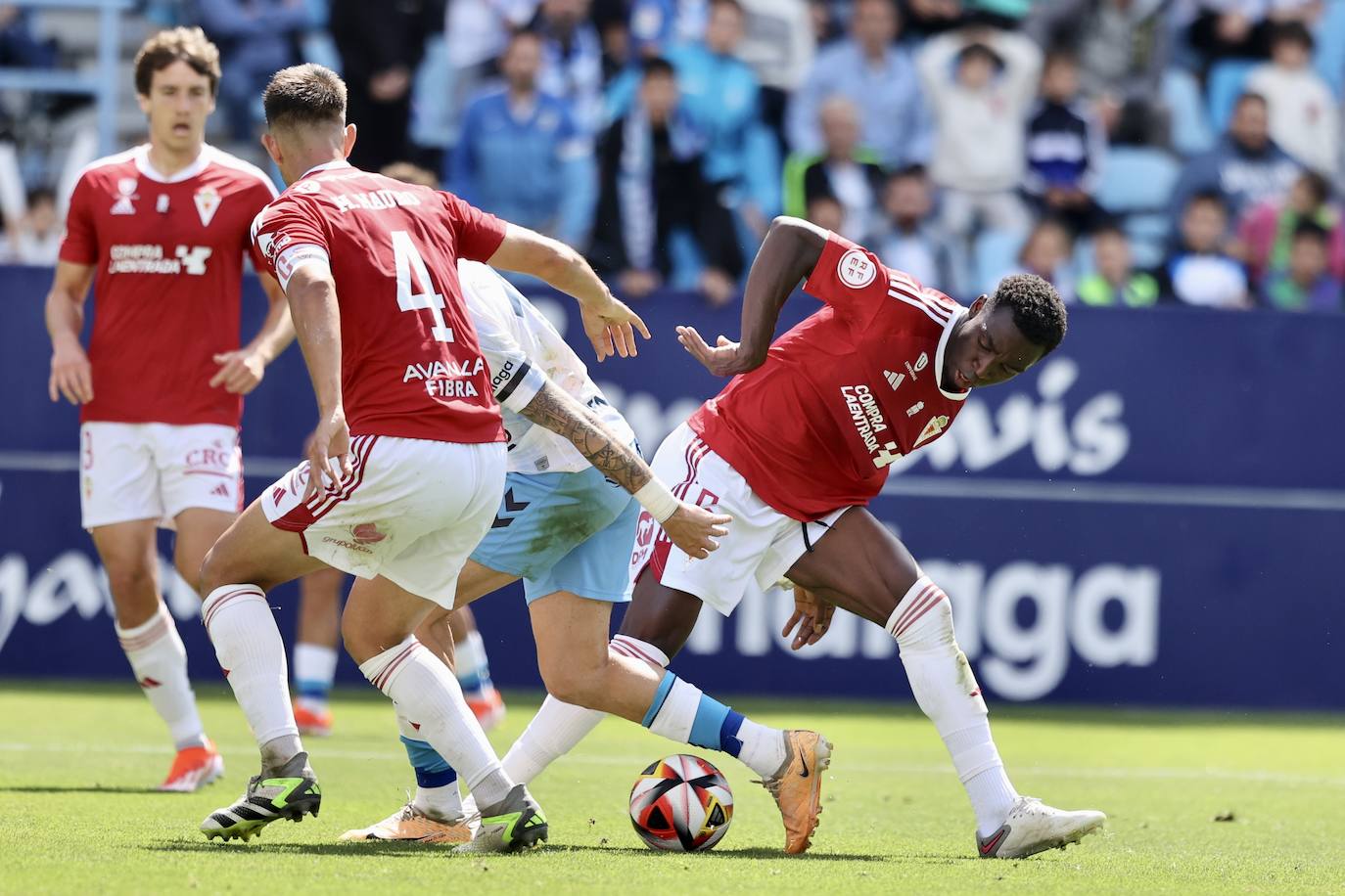 El empate del Real Murcia frente al Málaga, en imágenes