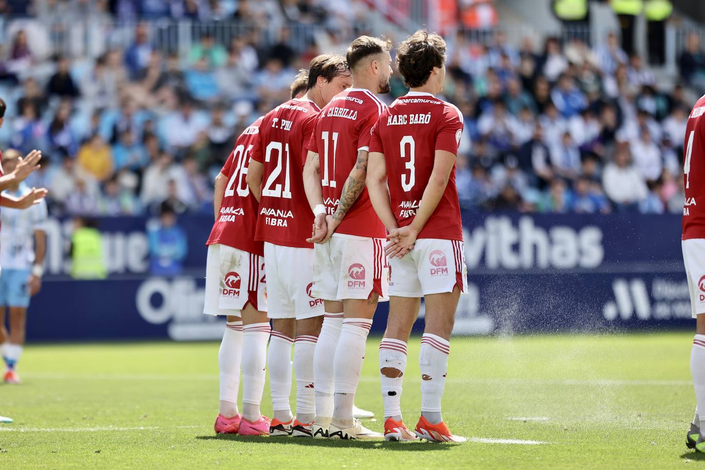 El empate del Real Murcia frente al Málaga, en imágenes