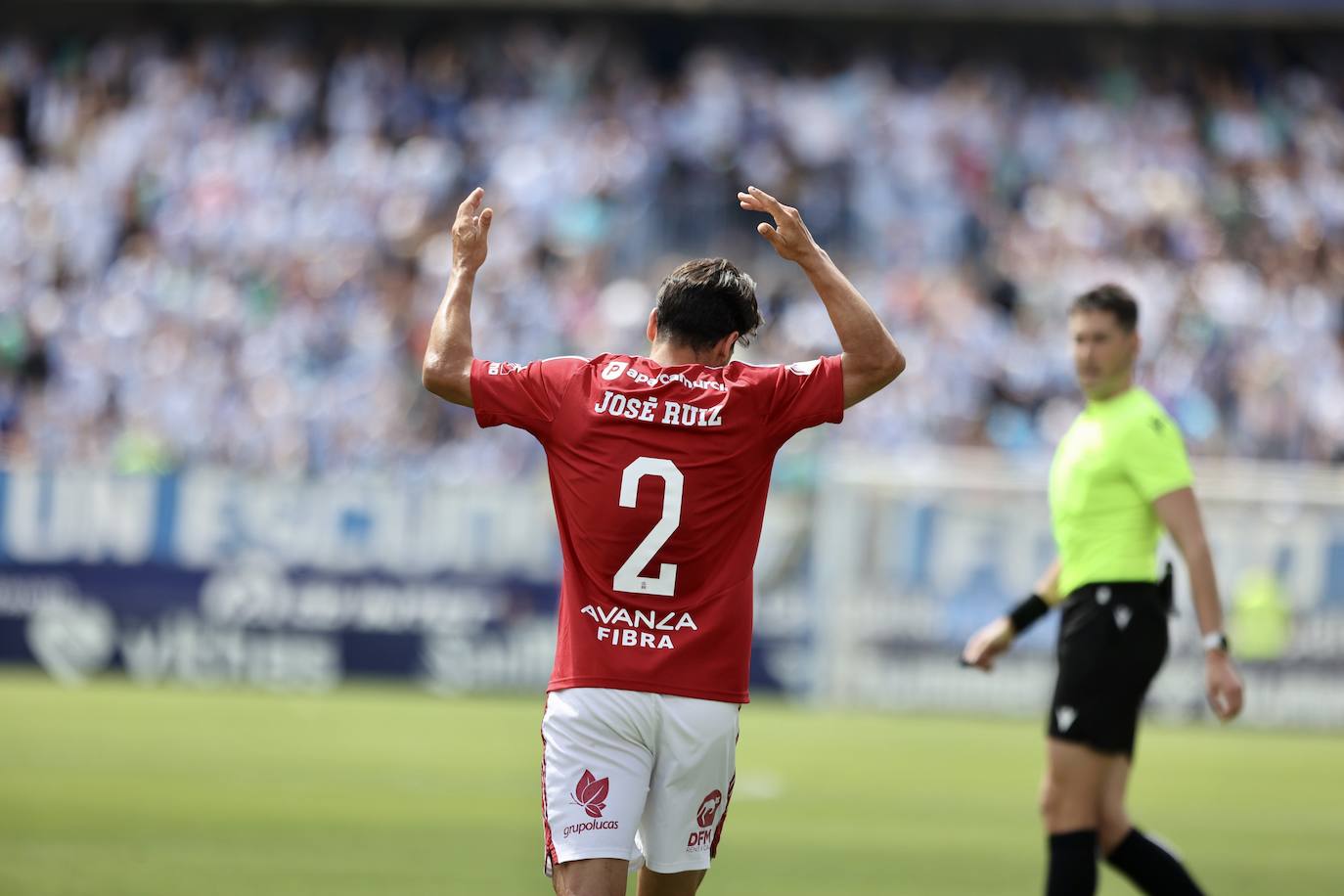 El empate del Real Murcia frente al Málaga, en imágenes