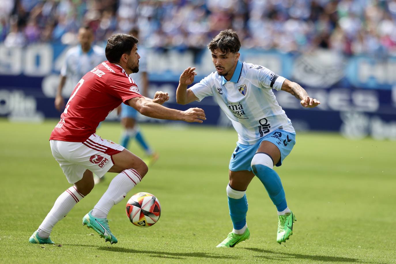 El empate del Real Murcia frente al Málaga, en imágenes