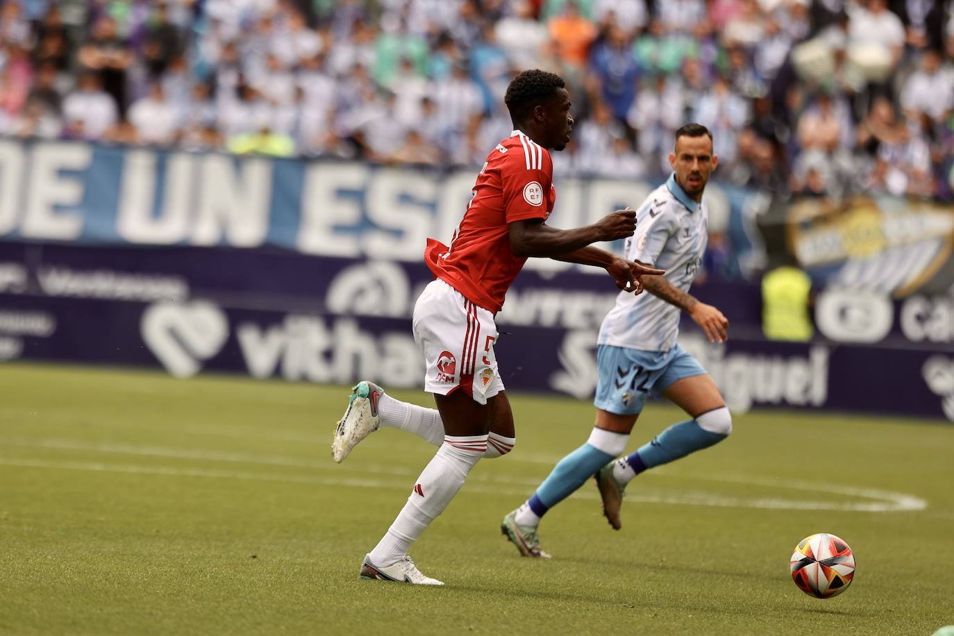 El empate del Real Murcia frente al Málaga, en imágenes