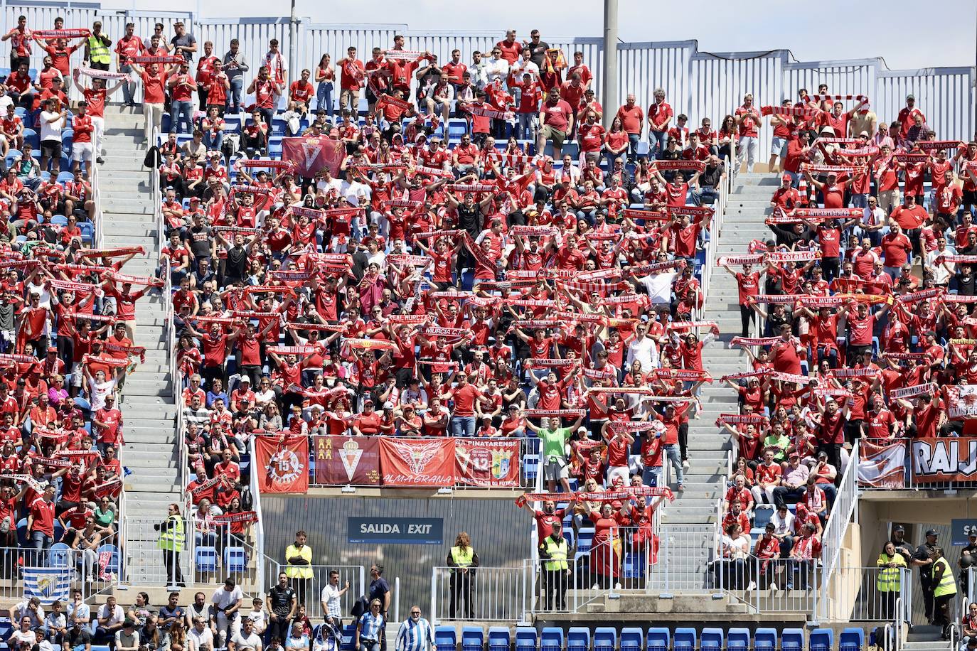 El empate del Real Murcia frente al Málaga, en imágenes