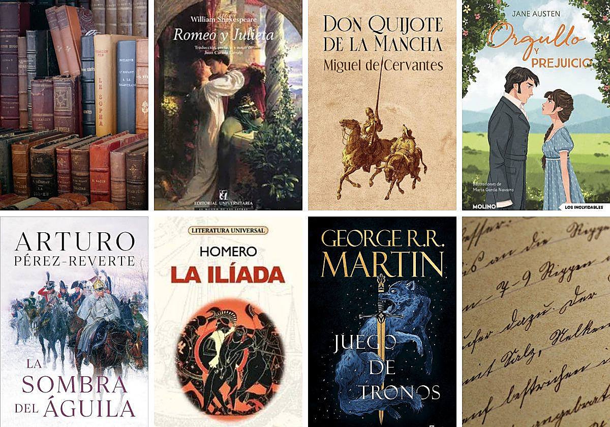 Los libros relacionados con las preguntas.
