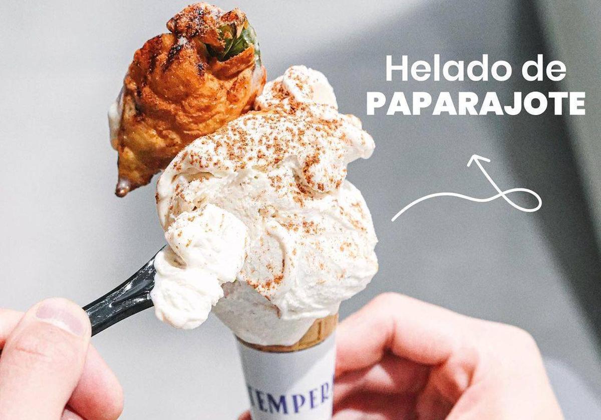 Helado de paparajote.