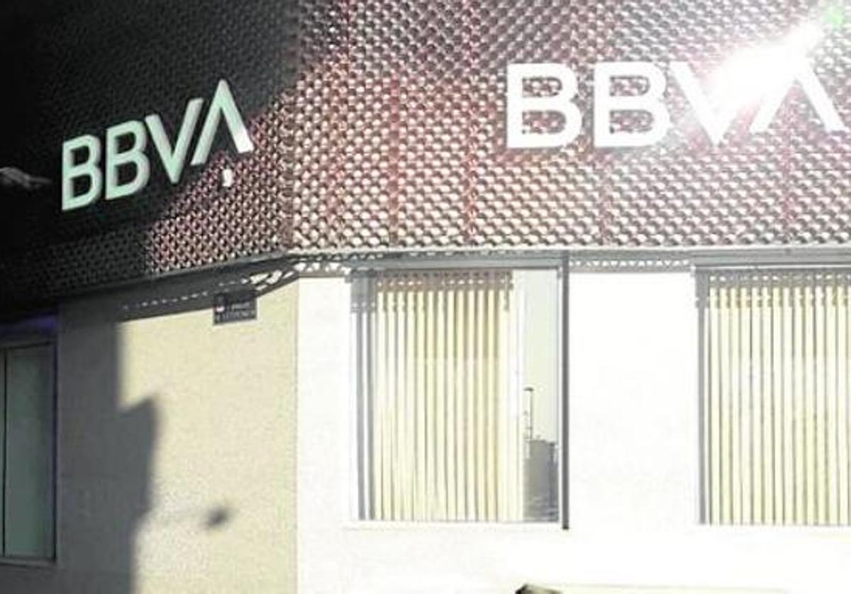 Oficina de BBVA en la Avenida de la Libertad de Murcia.