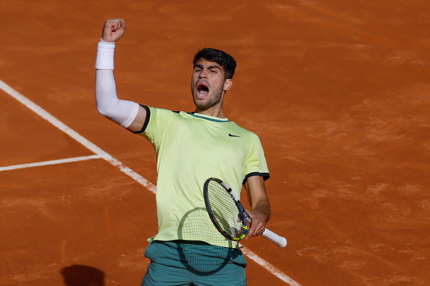 Las imágenes del partido entre Alcaraz y Struff en el Mutua Madrid Open