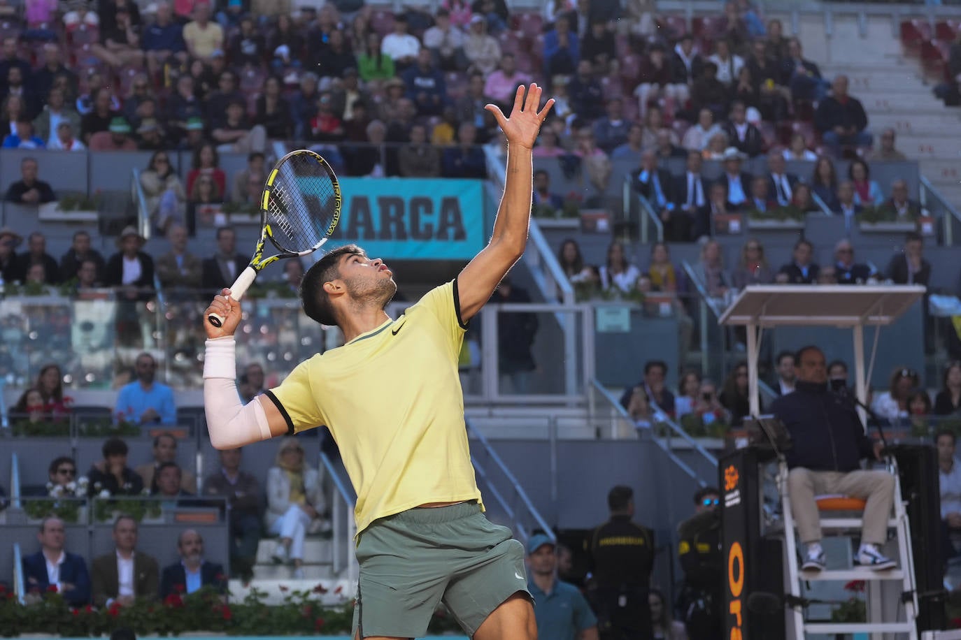 Las imágenes del partido entre Alcaraz y Struff en el Mutua Madrid Open