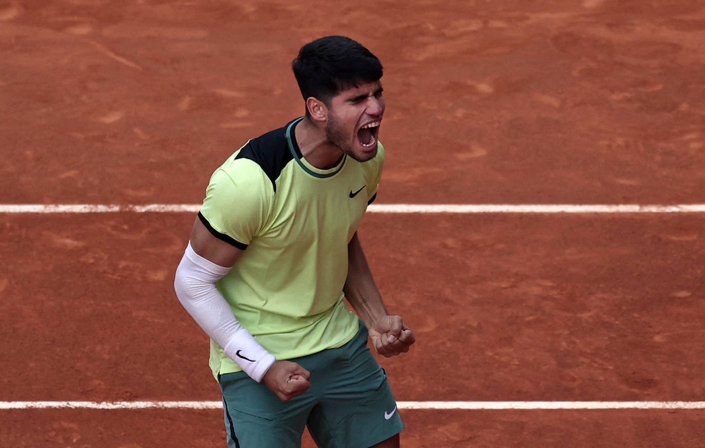 Las imágenes del partido entre Alcaraz y Struff en el Mutua Madrid Open