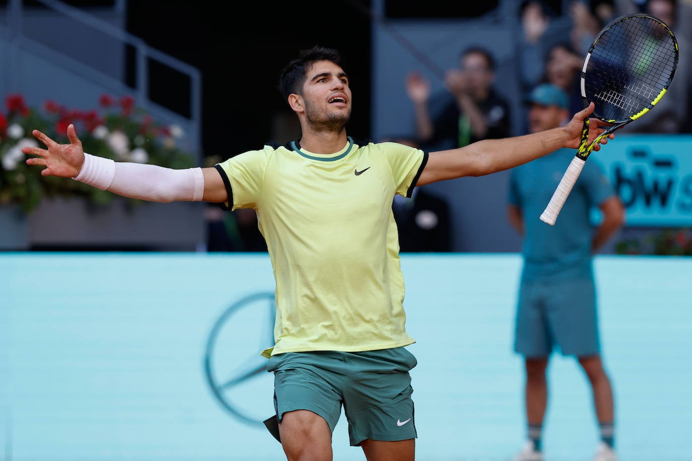 Las imágenes del partido entre Alcaraz y Struff en el Mutua Madrid Open