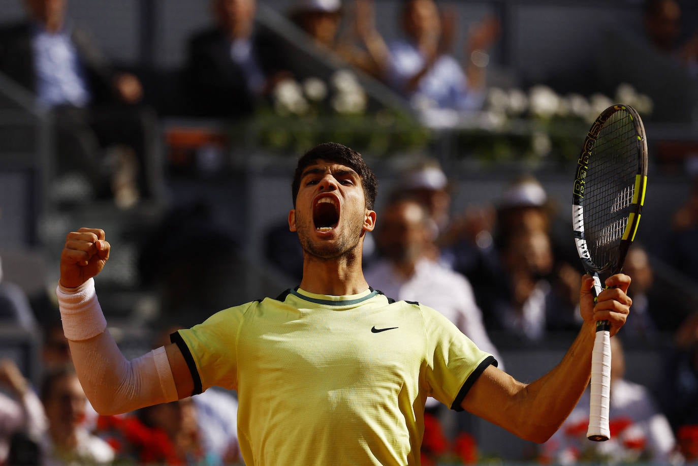 Las imágenes del partido entre Alcaraz y Struff en el Mutua Madrid Open