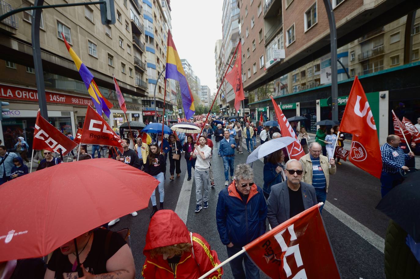 Manifestación del 1 de Mayo del 2024 en Murcia, en imágenes