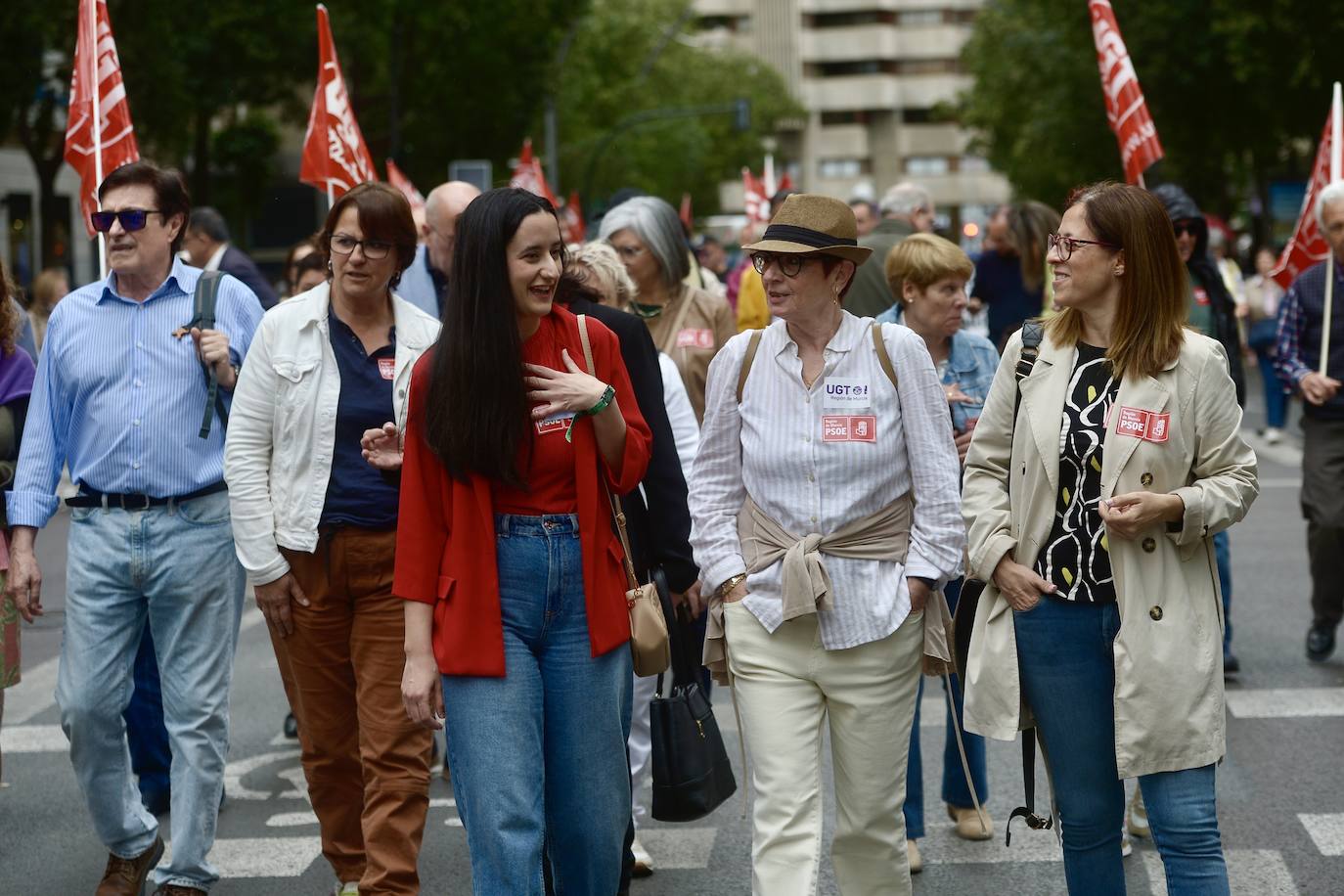 Manifestación del 1 de Mayo del 2024 en Murcia, en imágenes