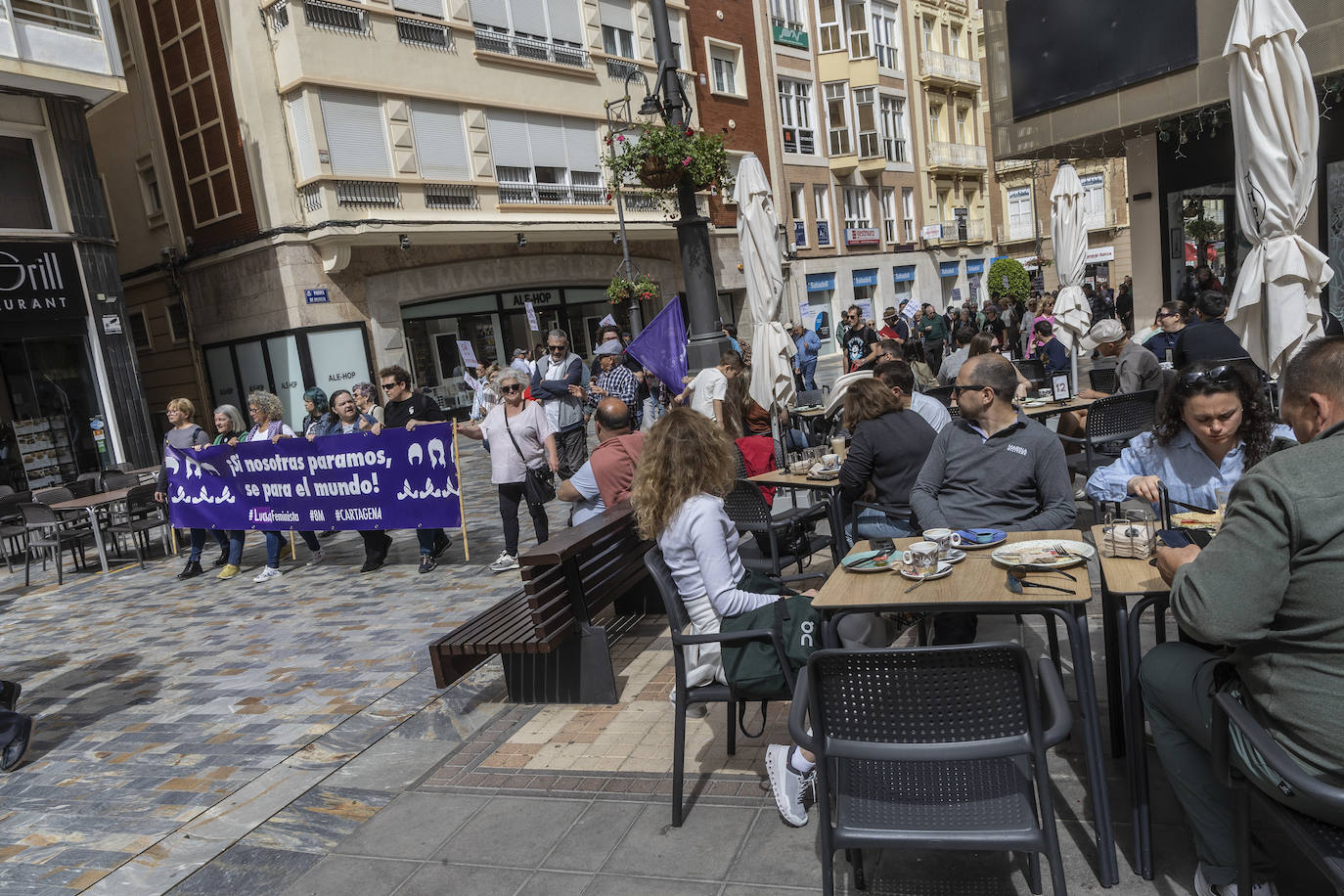 Manifestación del 1 de Mayo de 2024 en Cartagena, en imágenes