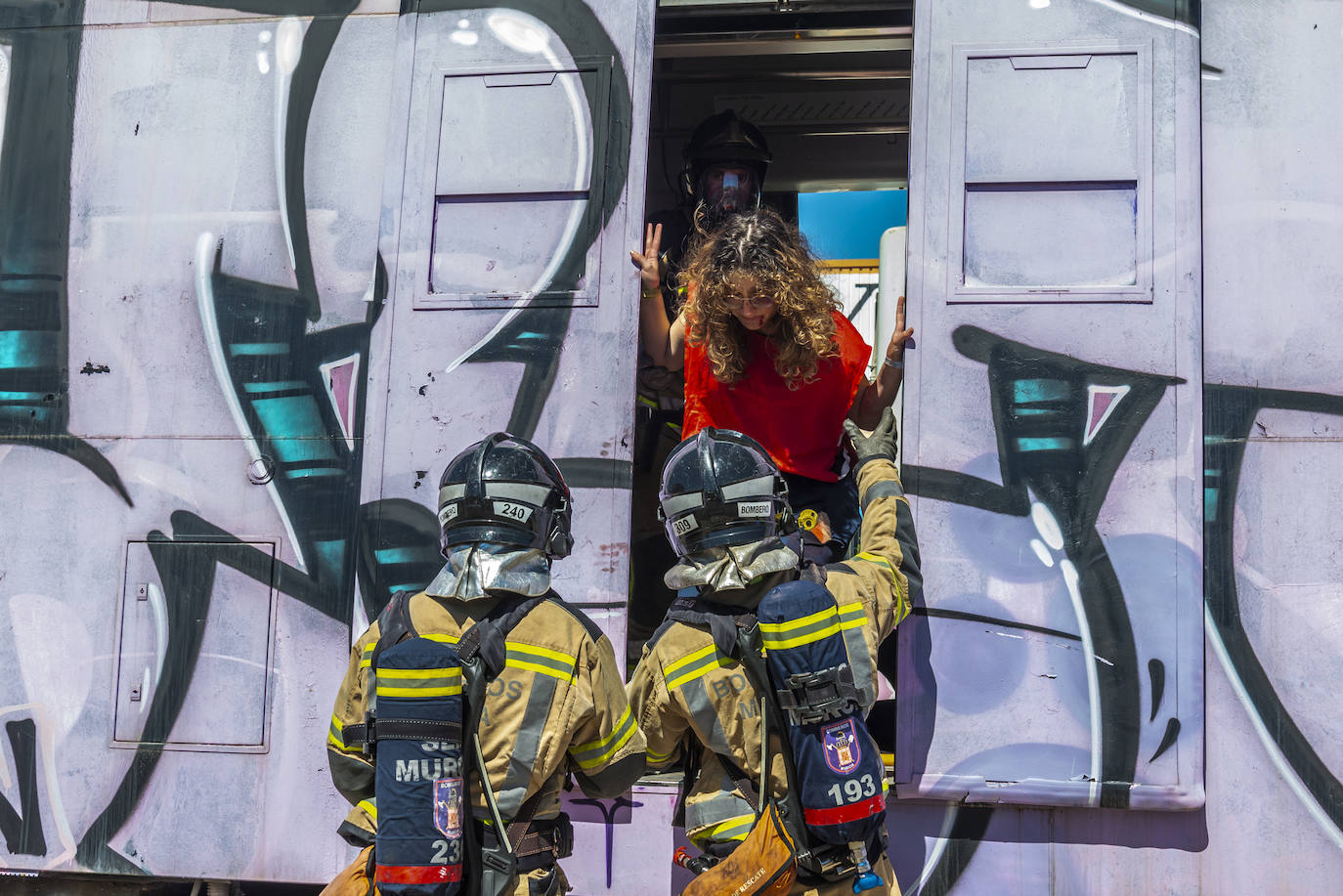 Simulacro de atentado en Murcia, en imágenes