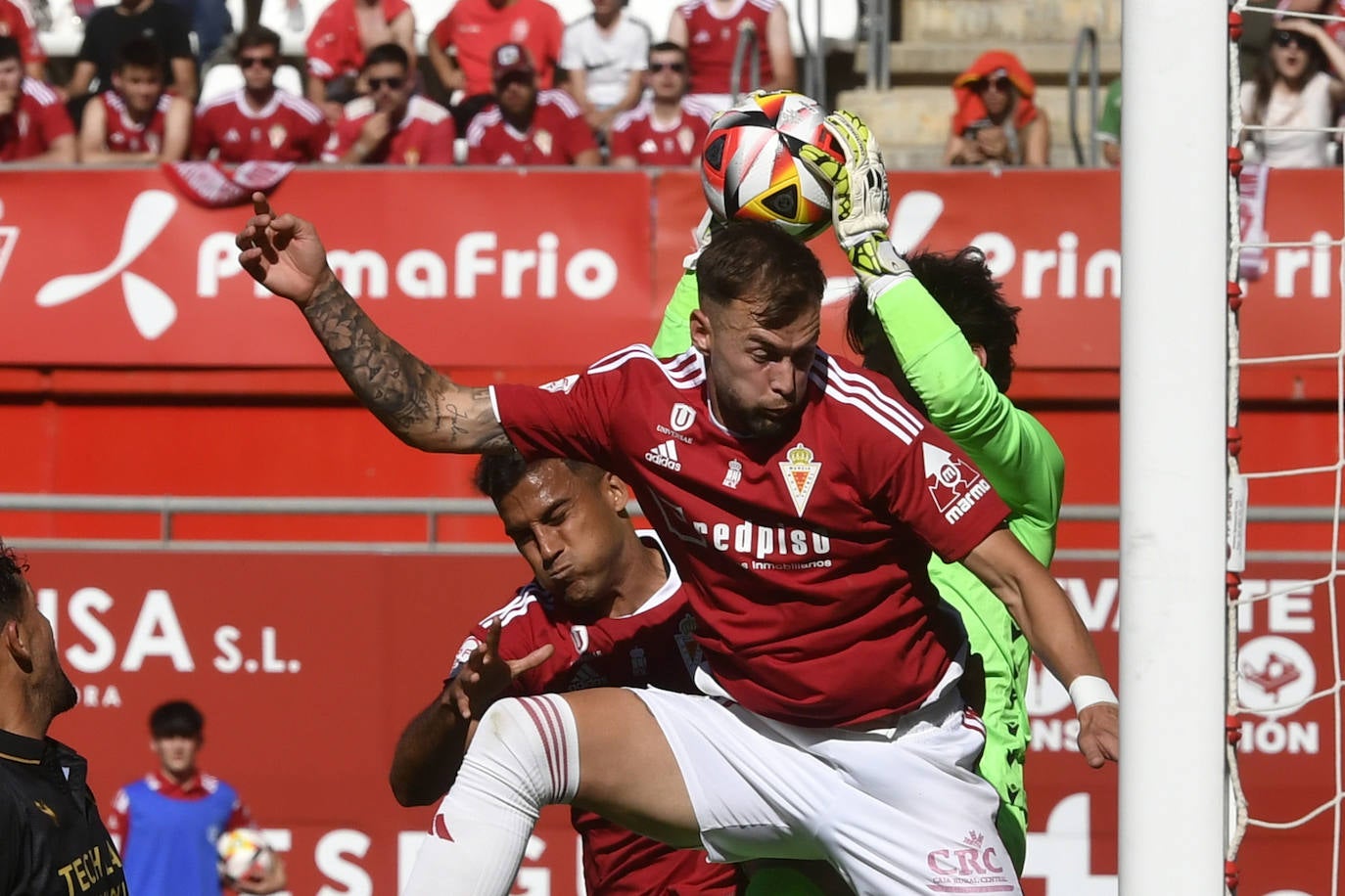 La derrota del Real Murcia frente al Castellón, en imágenes