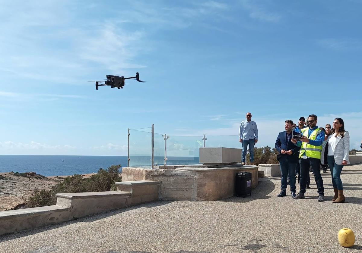 El nuevo dron de la Unidad de Vigilancia marítima.