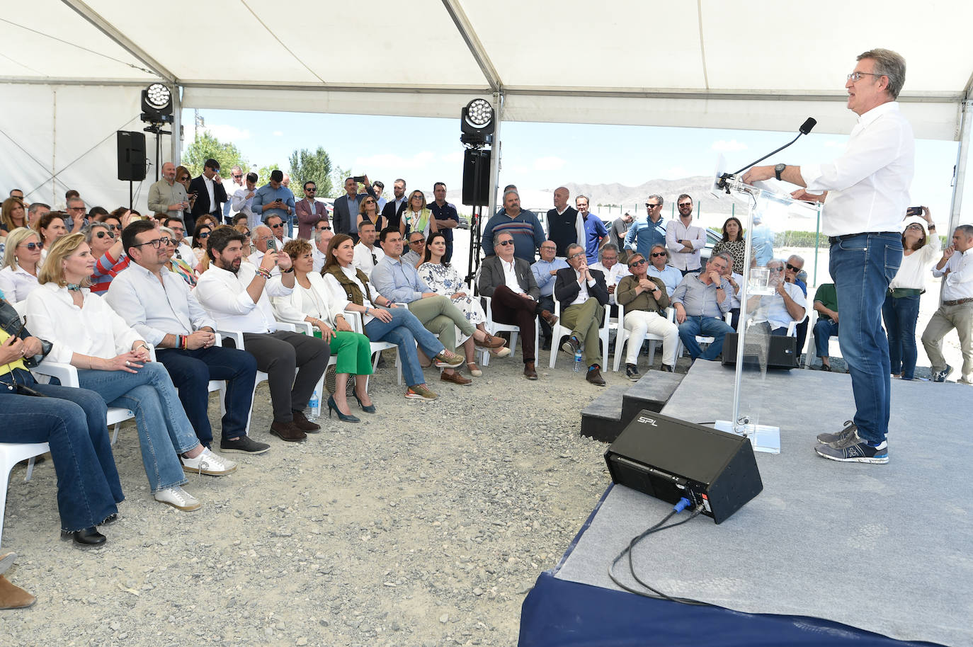 La visita de Núñez Feijóo a Cieza, en imágenes
