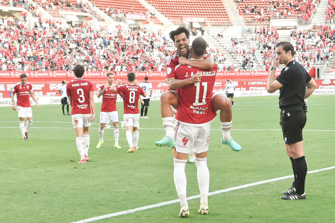 El empate del Real Murcia frente al Mérida, en imágenes