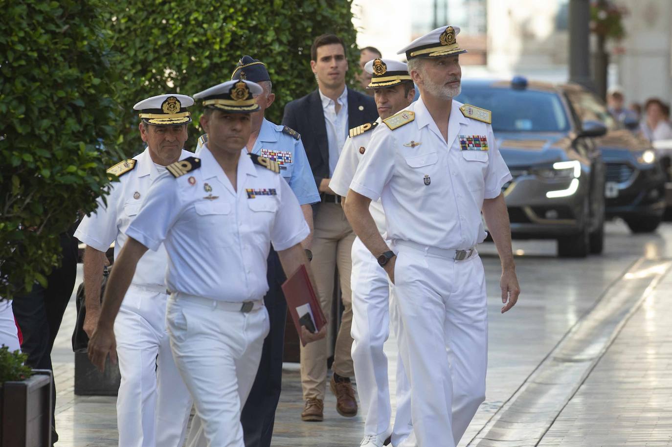 La visita del Rey Felipe VI a la Fuerza de Acción Marítima en Cartagena, en imágenes