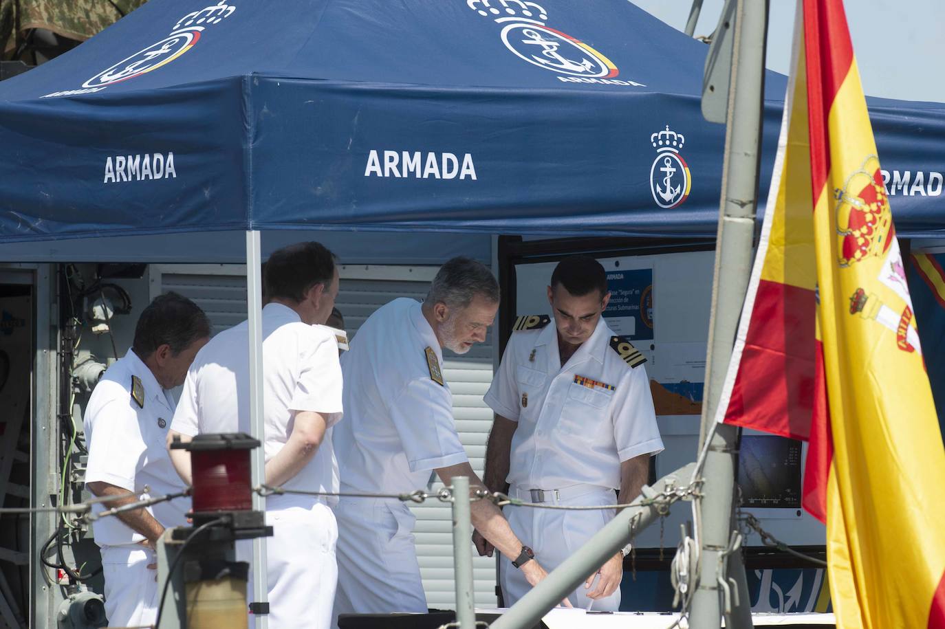 La visita del Rey Felipe VI a la Fuerza de Acción Marítima en Cartagena, en imágenes