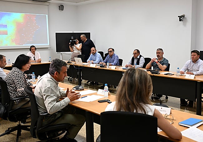 Reunión de la Mesa del Secano, este martes, en la Consejería de Agricultura.