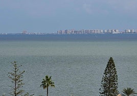 Imagen de archivo de la mancha blanca en el Mar Menor.