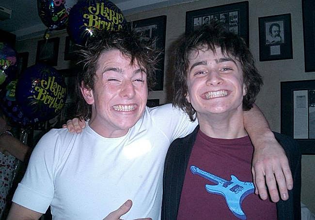 David Holmes y Daniel Radcliffe de adolescentes.