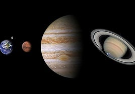 Varios planetas del Sistema Solar.