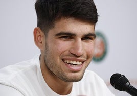 Carlos Alcaraz, este viernes en Roland Garros.