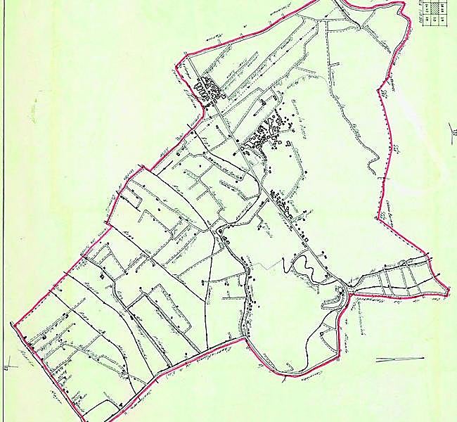 Límites sobre el papel de la pedanía de Cobatillas.