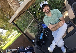 El cantante David Otero tras concluir su participación como jugador 'amateur' en el Torneo de Grupo Soledad, disputado en La Manga Club.