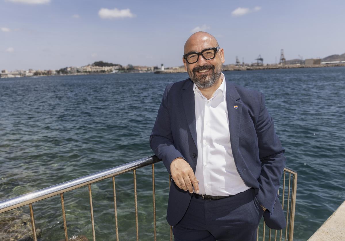 Jordi Cañas, cabeza de lista de Ciudadanos en las elecciones europeas, este martes en Cartagena.