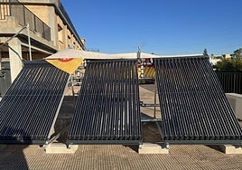 Captadores solares con tubos de vacío.