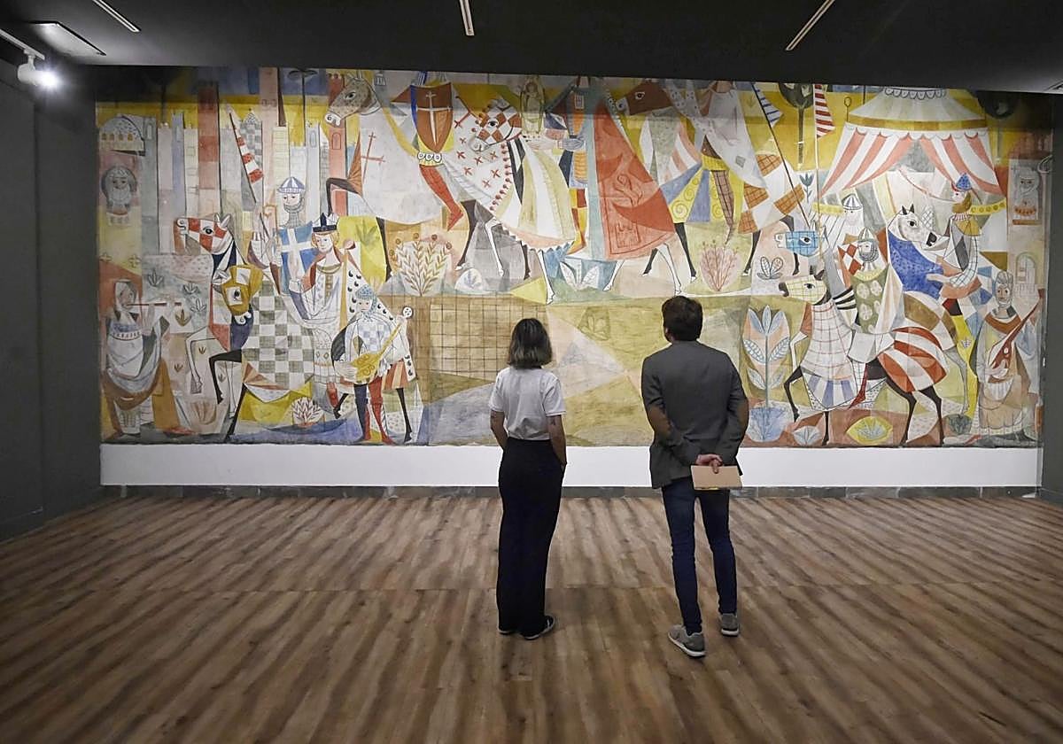 Uno de los murales de Carpe en el Museo Arqueológico.