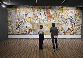 Uno de los murales de Carpe en el Museo Arqueológico.