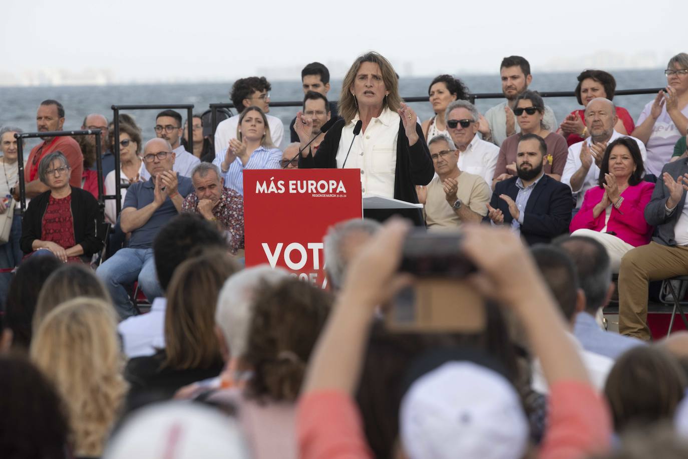 La visita de Pedro Sánchez a Los Alcázares, en imágenes