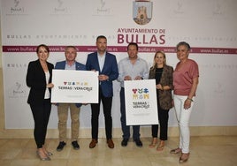 María Dolores Muñoz, alcaldesa de Bullas; Juan Soria (Moratalla); José Francisco García (Caravaca); Juan Jesús Moreno (Mula); Alicia del Amor (Cehegín) y Teresa García (Calasparra)